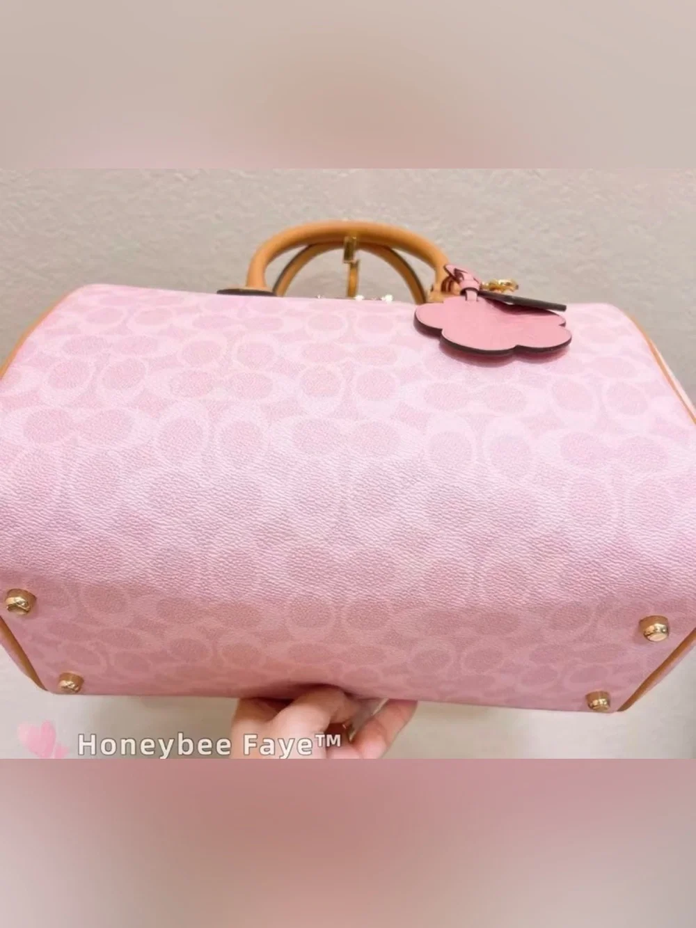 🌸 NWT Coach Rowan Large Satchel in Signature Canvas – Powder Pink (CEA19) 🌸